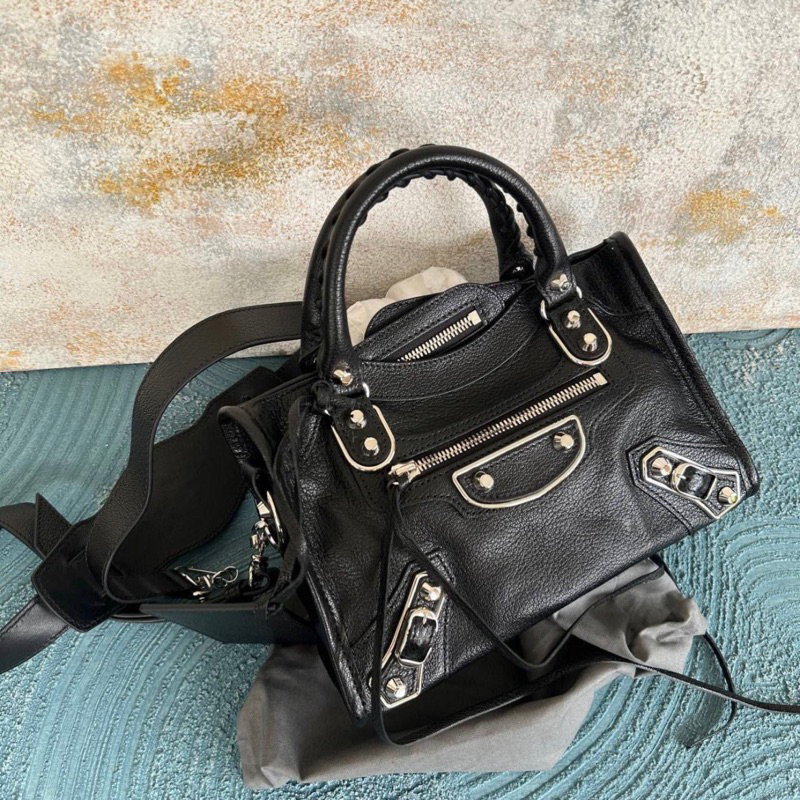 Balenciaga Mini City Black Silver&Gold Hardware