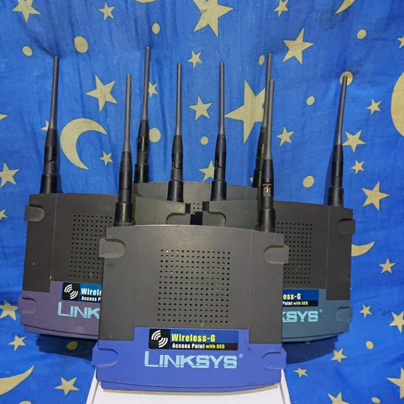 LINKSYS WAP54G ROUTER Wi-Fi WIRELES-G ACESPOINT With SES (Unit Saja)
