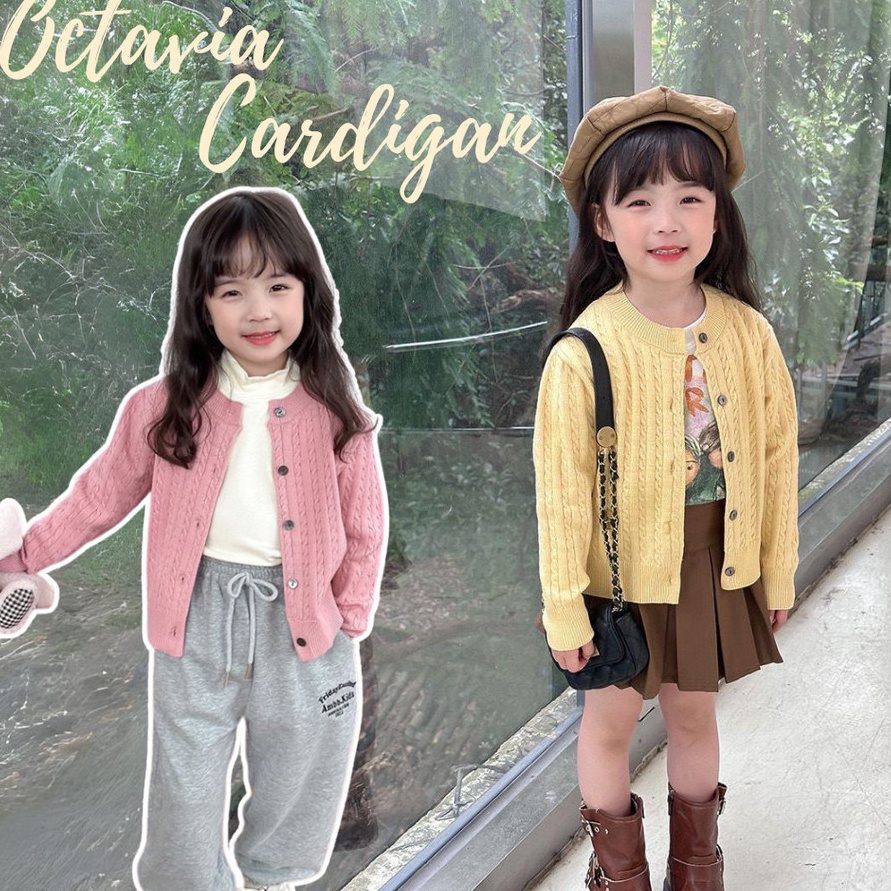 Star Seller Octavia Cardigan  Cardigan Import Anak Perempuan  Cardigan Rajut Anak