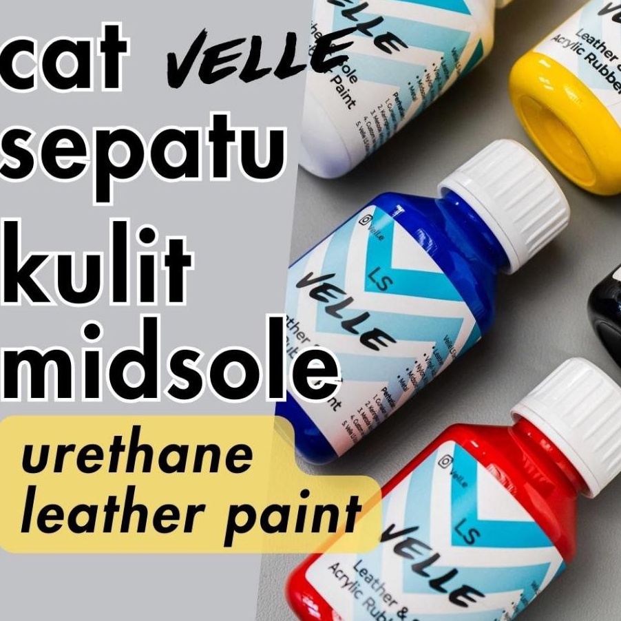 88 Cat sepatu kulit leather paint  Velle LS  permanen anti luntur ke kulit sintetis midsole putih ou