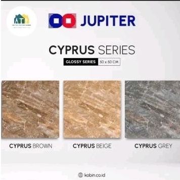 Keramik 50x50 Jupiter Cyprus (Motif alur Marmer exotic) Grade A