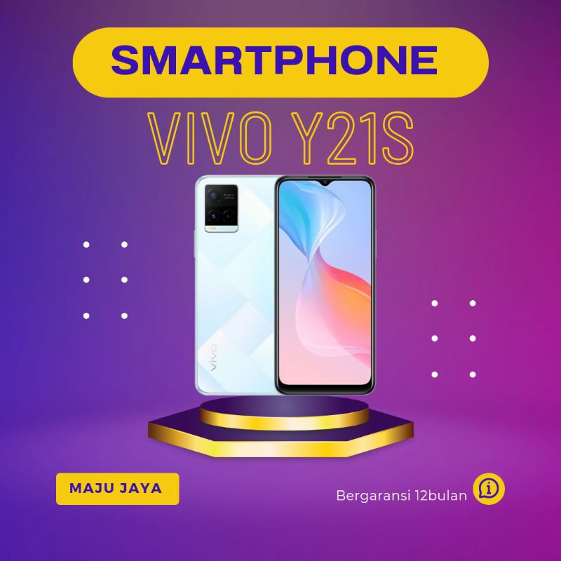 HP VIVO Y21s RAM 6GB/128GB 8MP Depan 50MP Kamera Belakang Layar 6.51 inci Baru Garansi 1 Tahun