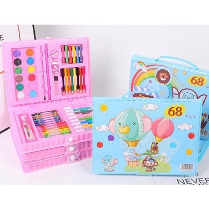 

Readystock NG CRAYON SET 68 PCS ALAT MELUKIS ANAK ALAT MENGGAMBAR ANAK ATK PENSIL WARNA CRAYON
