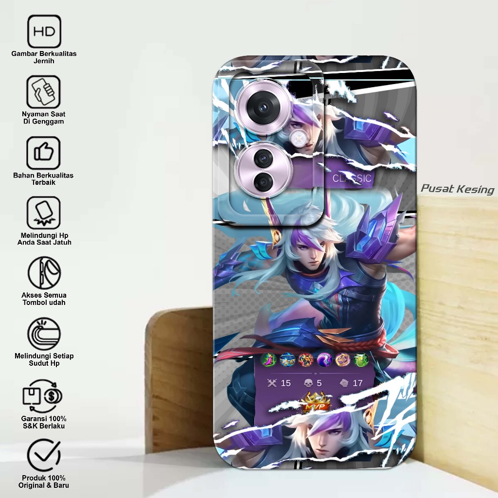 JuraganKesing - Case OPPO RENO 11F 5G  - Softcase Pro Camera Oppo Reno 11F 5G Motif (GAME ML) Case P