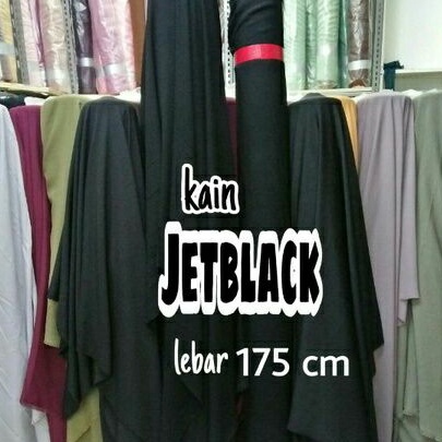 Free Ongkir BARU Kain RAMADA  ZAFRAN  OTOMEN formal black Jetblack bahan abaya arab bukan by SULTAN