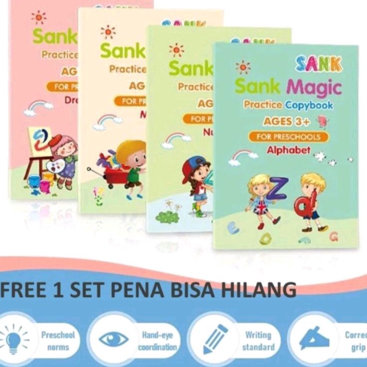 

SANK MAGIC BOOK BUKU LATIHAN MENULIS ANAK 1 SET ISI 4 BUKU
