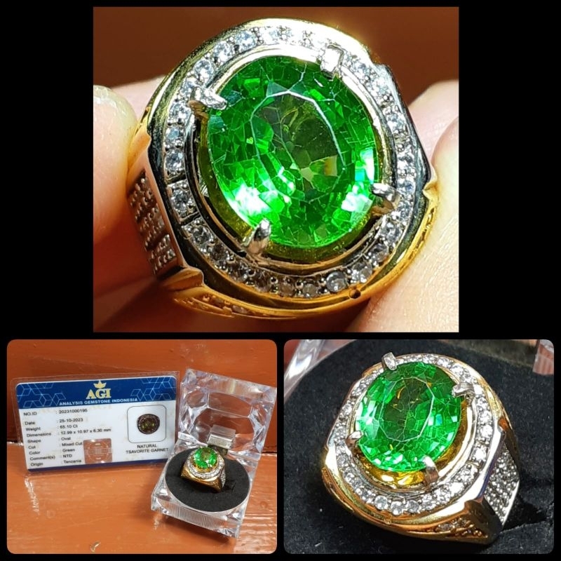 NATURAL BATU TSAVORITE GARNET TANZANIA + MEMO LAB