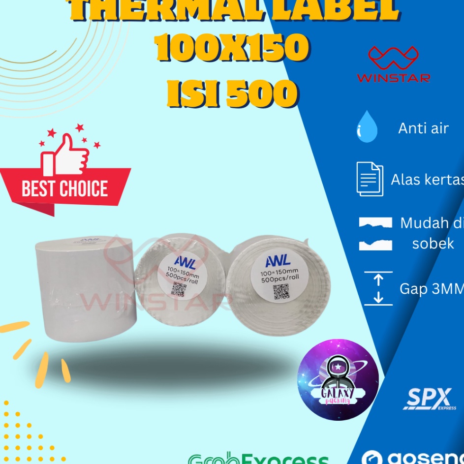 

Kirim Sekarang KES LABEL STIKER THERMAL 1X15mm isi 5 pcs Merk AWL