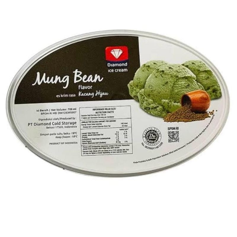 

es krim diamond 700 ml mung bean (kacang hijau)