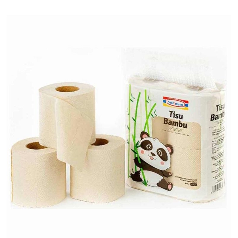 Indomaret Bamboo Toilet Tissue 3Ply 4'S Tisu Toilet Bambu Alami Isi 4 Gulung