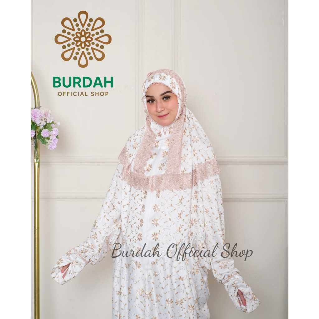 BURDAH - Mukena Terusan Dewasa Sutra Prada Balqees Jumbo Mewah