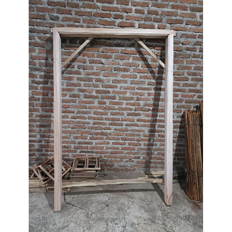 kusen pintu 2 kayu mahoni.ukuran 200x120
