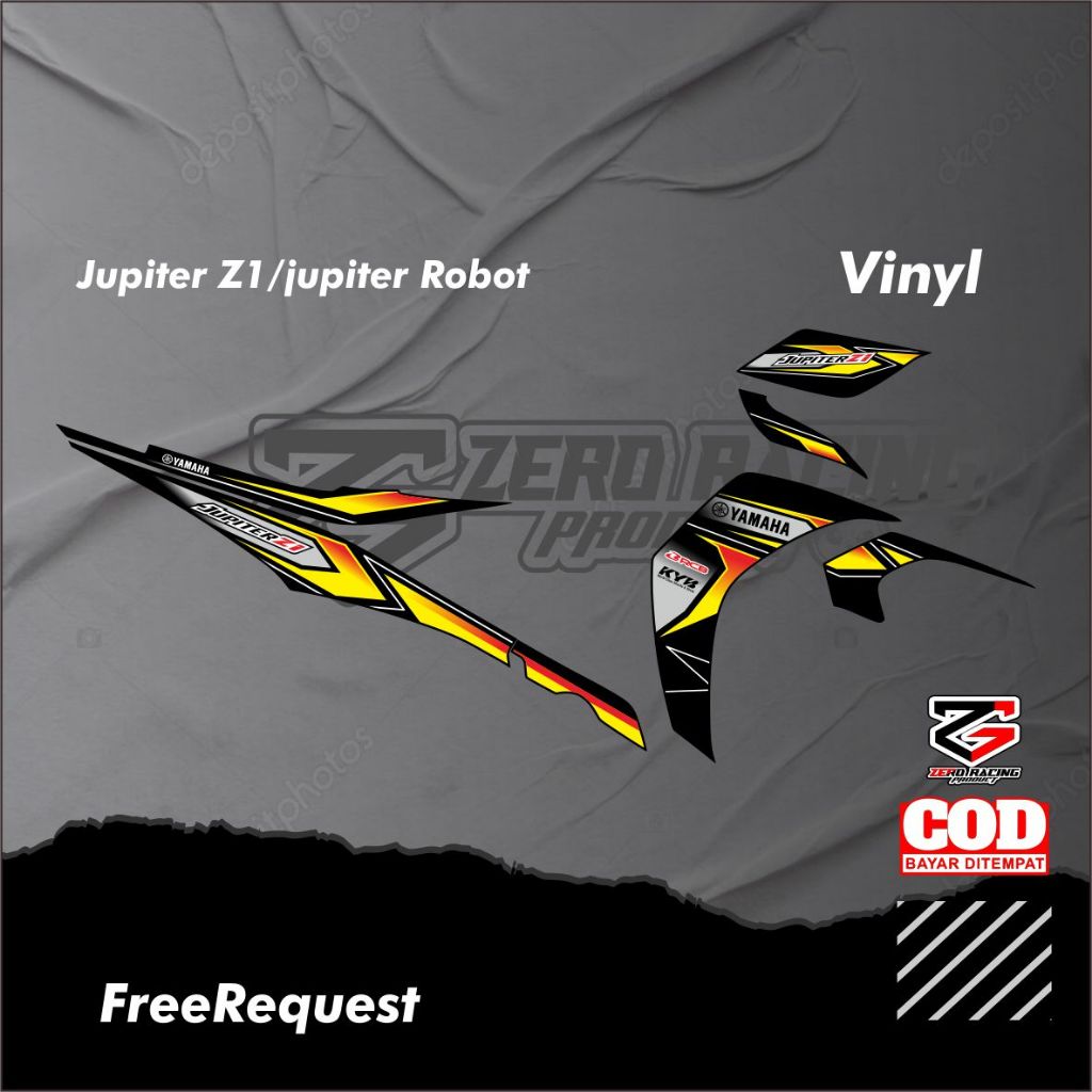 STIKER STRIPING VARIASI JUPITER Z1 - STIKER MOTOR JUPITER Z1 | STIKER JUPITER Z BURHAN | JUPITER Z R