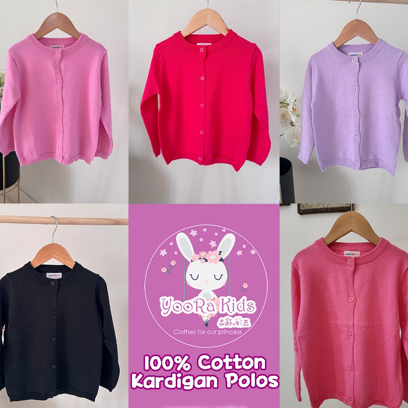 Terlaku Yoorakids cardigan Kardigan basic polos baju anak perempuan premium kualitas import rajut sw