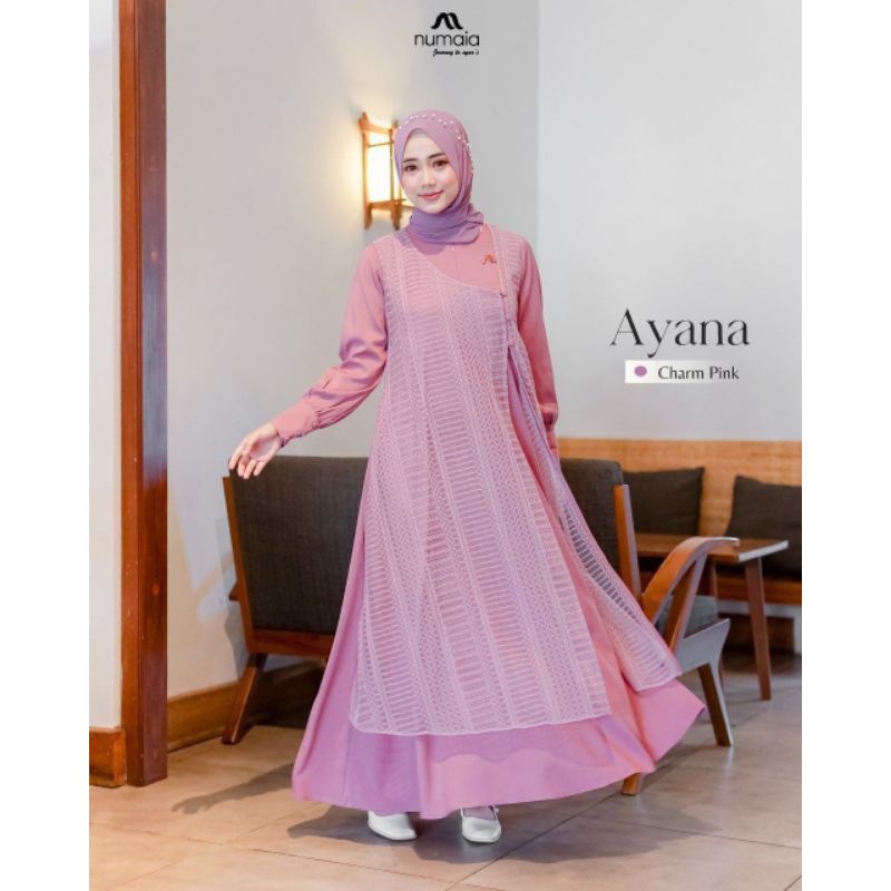 Ayana Dress Numaia - Gamis Brukat / Gamis Kondangan / Gamis Premium / Gamis murah / Dress Kondangan