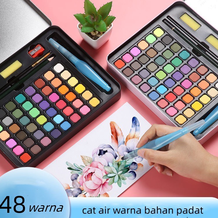 

cat air warna 36 dan 48 warna alat cat air warna per set sudah termasuk kuas dan kes lukis