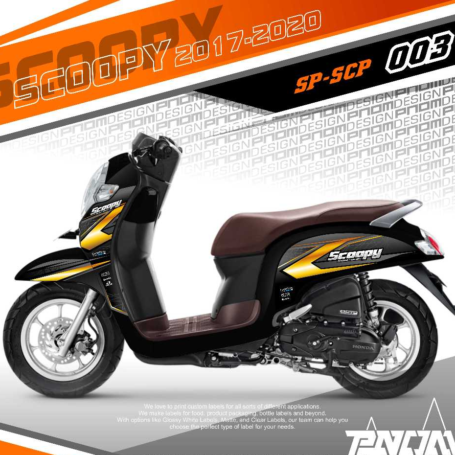 Striping Scoopy 2017 2018 2019 Cutting Stiker Scoopy Striping Scoopy Printing 2017 2018 2019 Stripin