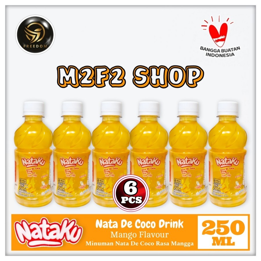 

Nataku Nata De Coco Drink Mango Flavor | Rasa Mangga Botol Pet - 250 ml (Kemasan 6 Pcs)