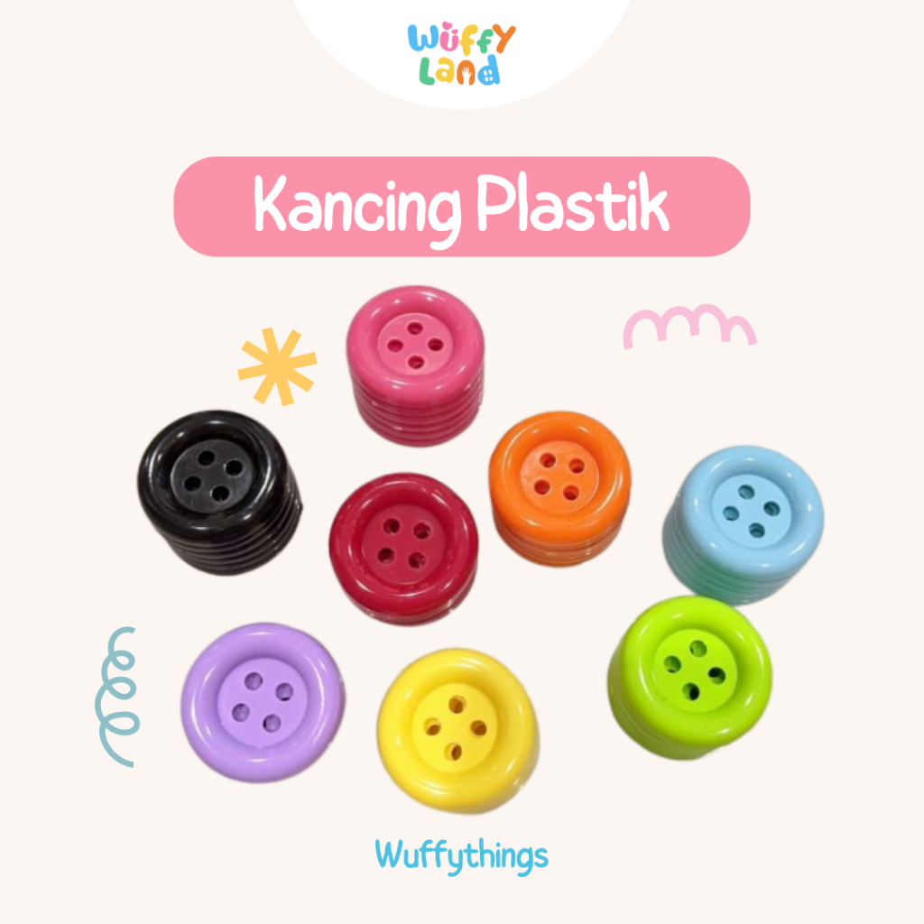 Wuffyland Mainan Kancing Plastik Anak