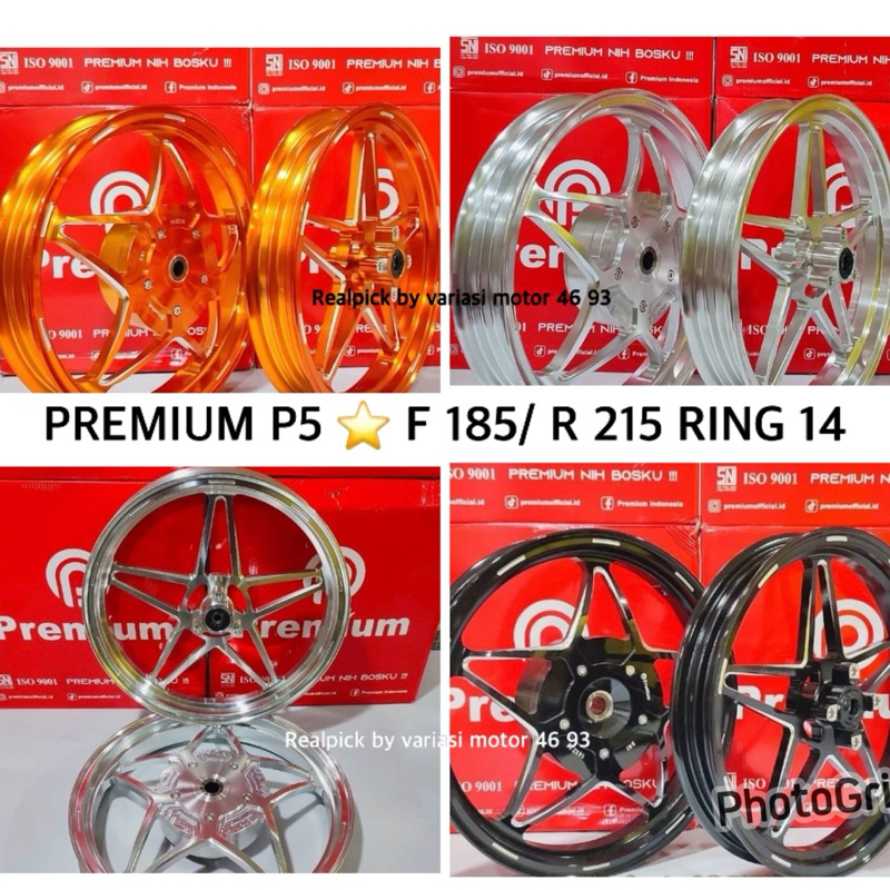 Velg Racing Premium P-5 Bintang Beat/ Scoopy Old/ Vario 110/ Spacy/genio velg bintang