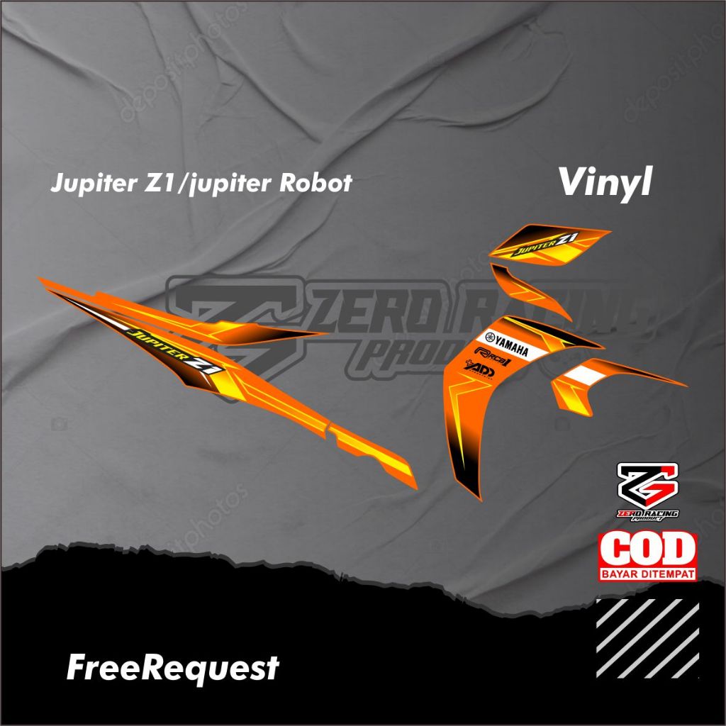STIKER STRIPING VARIASI JUPITER Z1 - STIKER MOTOR JUPITER Z1 | STIKER JUPITER Z BURHAN | JUPITER Z R