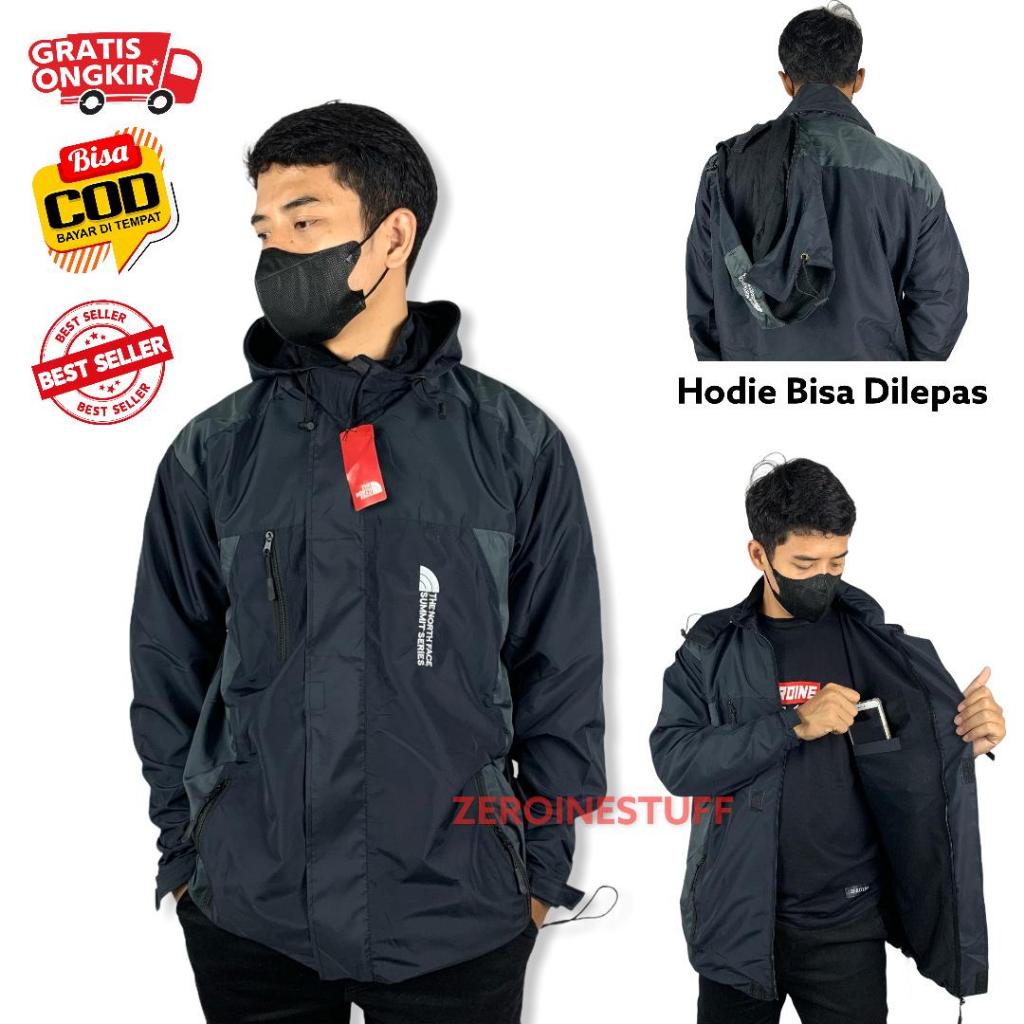 JAKET PARASIT WATERPROOF OUTDOOR GUNUNG JUMBO BIG SIZE L XL XXL XXXL XXXXL PRIA WANITA