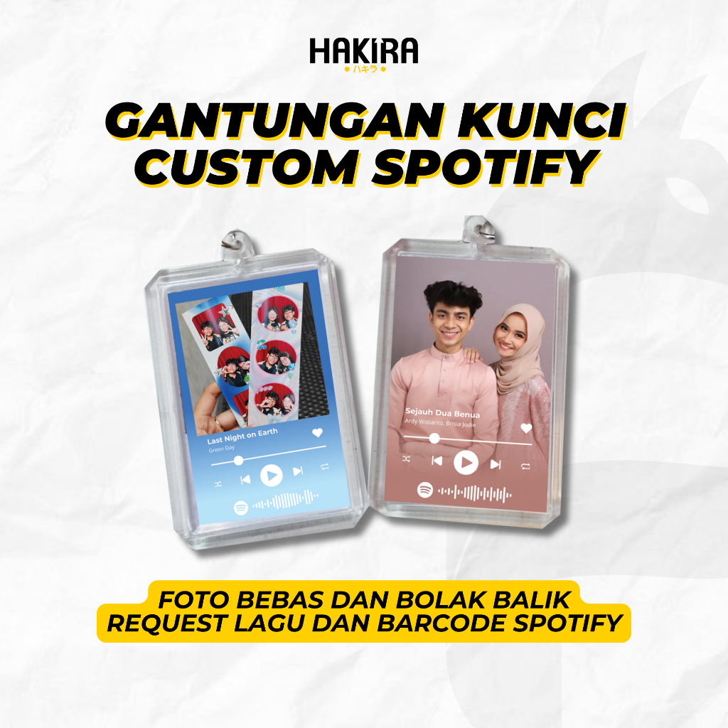 GANTUNGAN KUNCI CUSTOM SPOTIFY | GANTUNGAN KUNCI AKRILIK | GANCI SPOTIFY | GANCI CUSTOM | GANCI LUCU