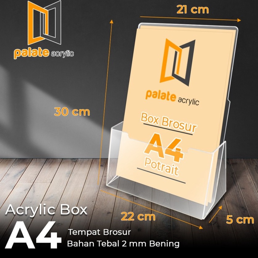 

Produk RAK BOX TEMPAT BROSUR BROCHURE ACRYLIC AKRILIK UKURAN A4 TERLARIS
