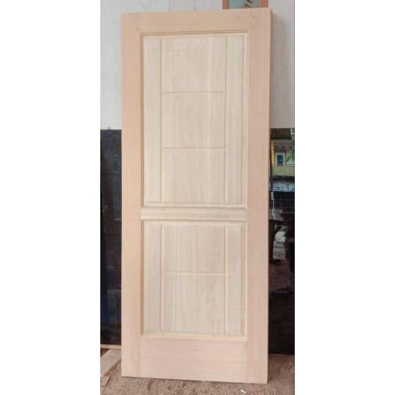 pintu kamar dan kusennya. 1set..v kayu mahoni