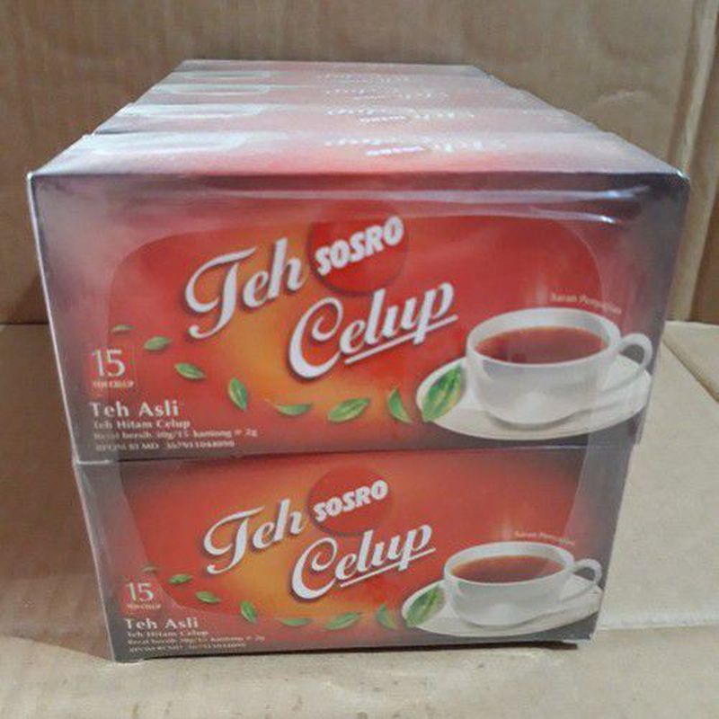 

GROSIR TEH CELUP SOSRO 1 SLOP 10 DUS/ TEH SOSRO ASLI