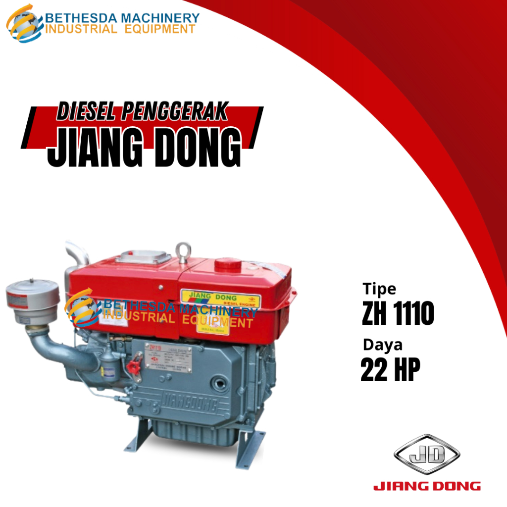 Mesin Diesel 22 PK Jiangdong 22 HP Hopper Engkol ZS 1110