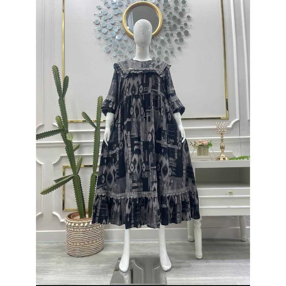 Gamis salvina renda motif baru