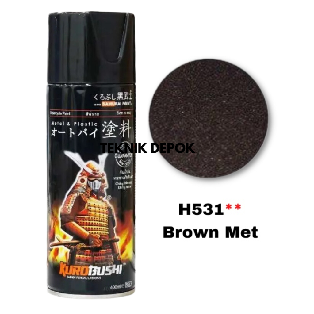 Pylox Samurai H531 Brown Met Coklat Cat Semprot Spray Paint Pilok Pilox Pylok 400 ml Perwarna Besi K