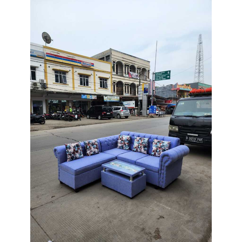 SOFA L PUTUS KANCING/SOFA L PUTUS MINIMALIS