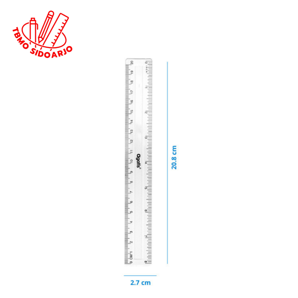 

TBMO Penggaris Plastik Agatis 20cm - Pcs
