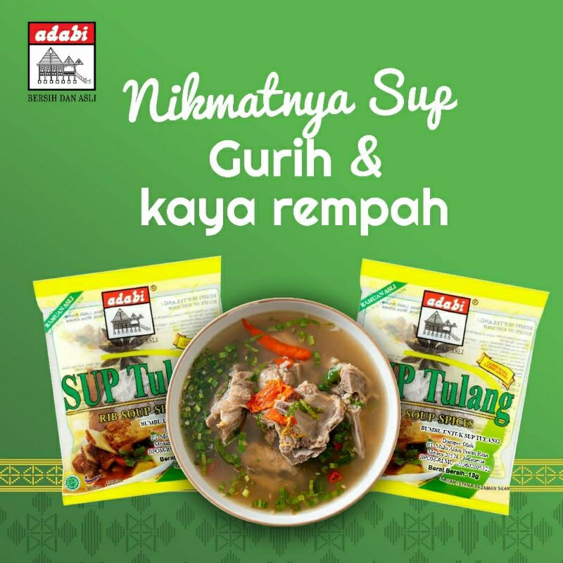 

Adabi - Sop Tulang | Bumbu Sop Tulang | Rempah Sop Tulang