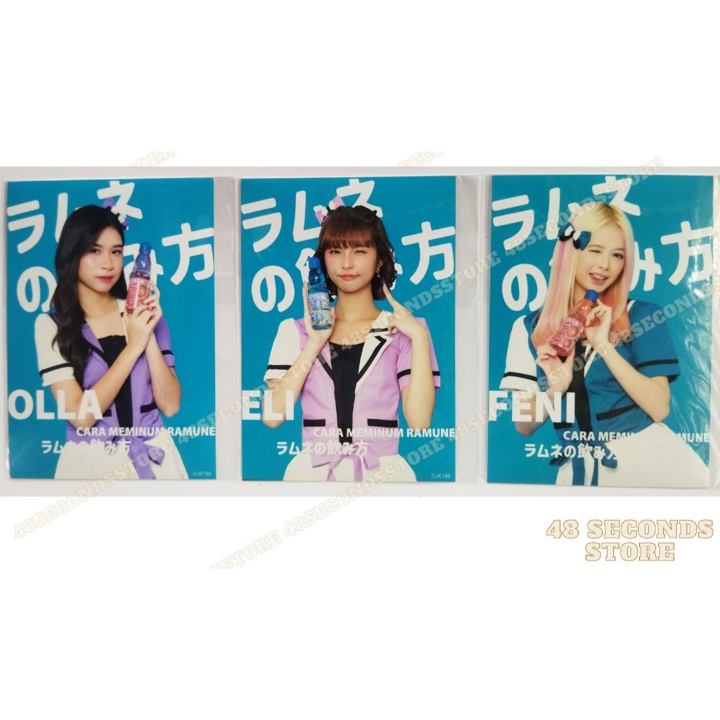 PHOTOPACK PP OFFICIAL/OFC/ORI JKT48 CARA MEMINUM RAMUNE / RAMUNE NO NOMIKATA OLLA, ELI, FENI