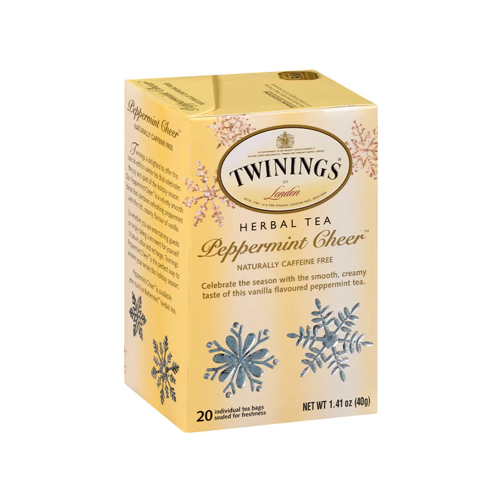 

Twinings Herbal Tea Peppermint Cheer Caffeine Free 20 x 2 Gram