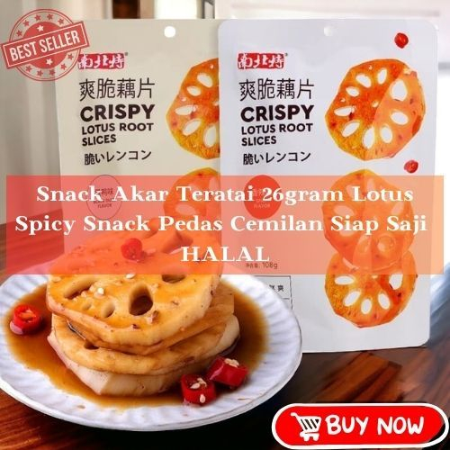 

Lotus Akar Teratai Sehat 26gram Spicy Snack Pedas Cemilan Siap Saji Halal /diet/snack