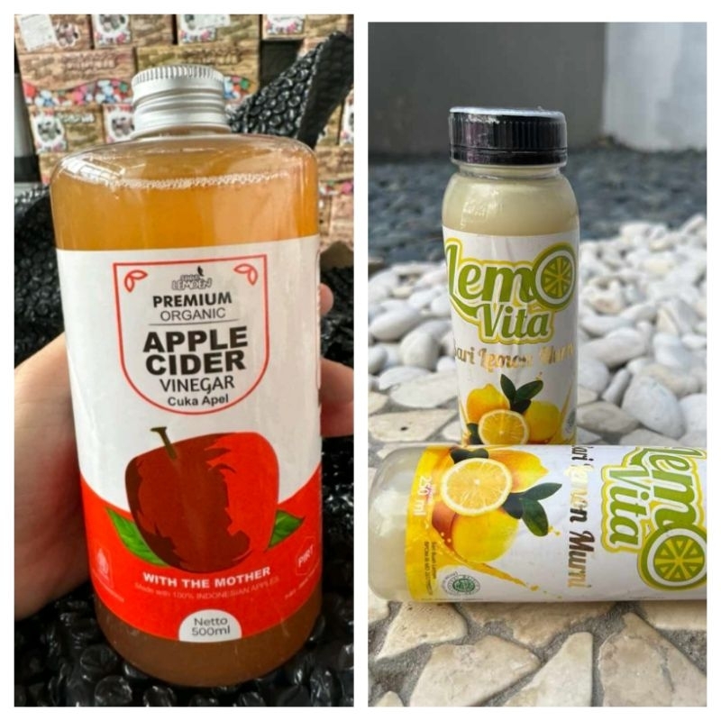 

PAKET HEMAT APPLE CIDER & LEMONVITA || APPLE CIDER 500 ML & LEMONVITA 250 ML