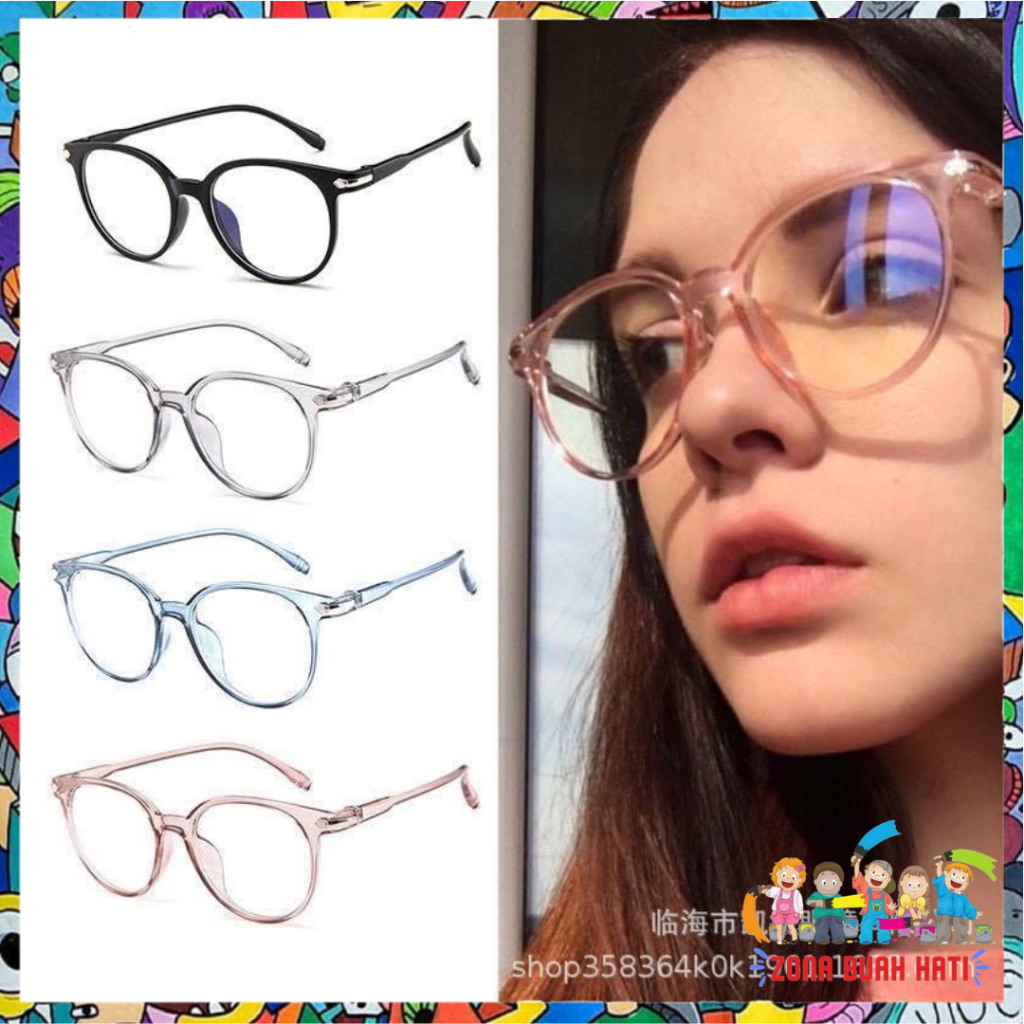 ZBH  KACAMATA ANTI RADIASI KACA MATA 15959 Wanita  Pria Frame Sunglasses Lensa Transparan