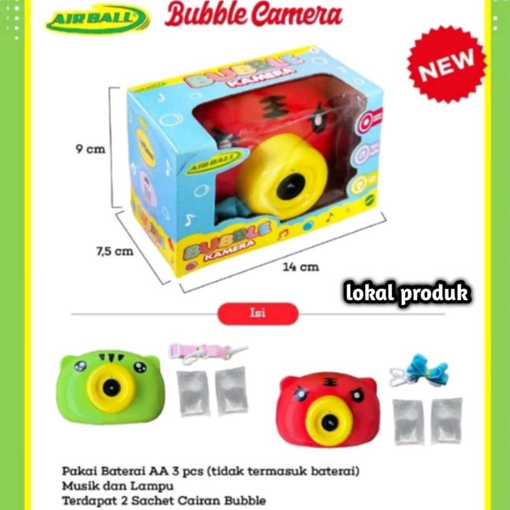 Mainan Terbaru Kamera Bubble Bentuk Karakter 59036 Mainan Anak Camera Bubble Elektrik Gelembung Busa