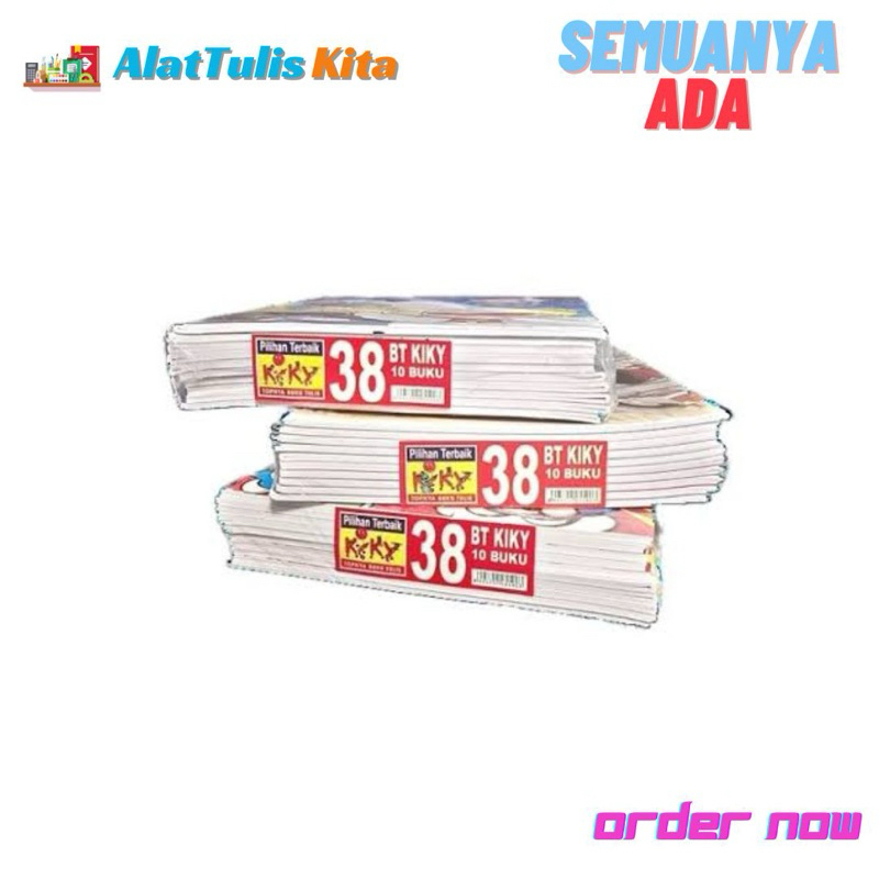 

(1 Pack) Buku Tulis Kiki 38x10 lembar isi 10 Buku