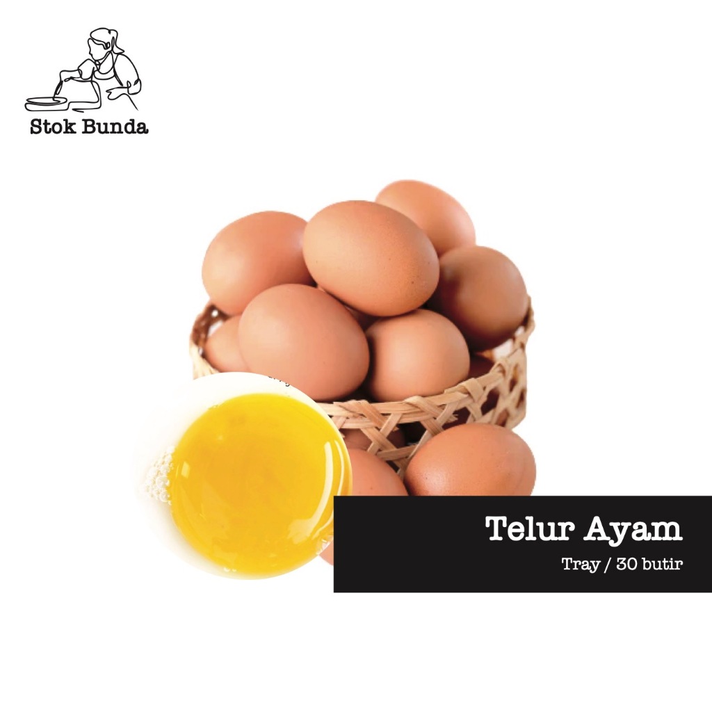 

Telur Ayam Negeri Kuning Telur 30butir/tray /2kg