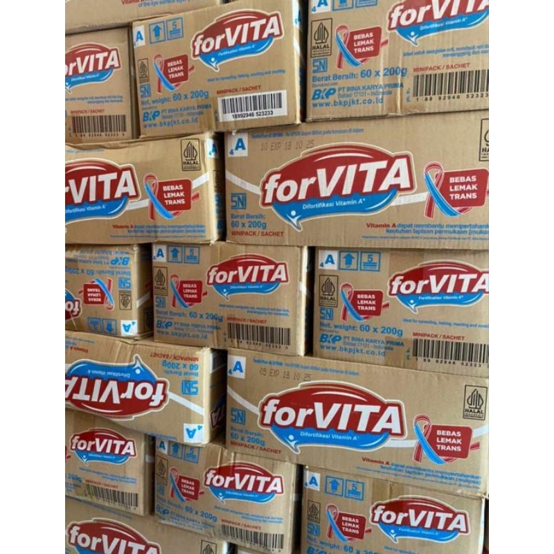 

Forvita margarine Saset 1dus isi 60pc x200gram