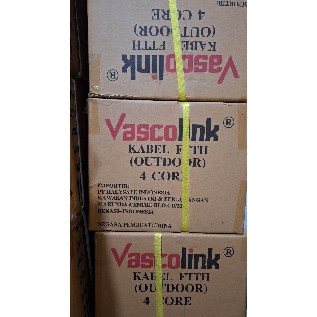Kabel Fiber Optic Drop Wire Vascolink FTTH 4 core - 1 Roll 500 meter