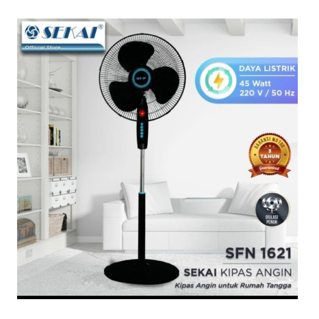 Kipas Angin Stand Fan Sekai SFN1621 Kipas Angin Berdiri 16inch