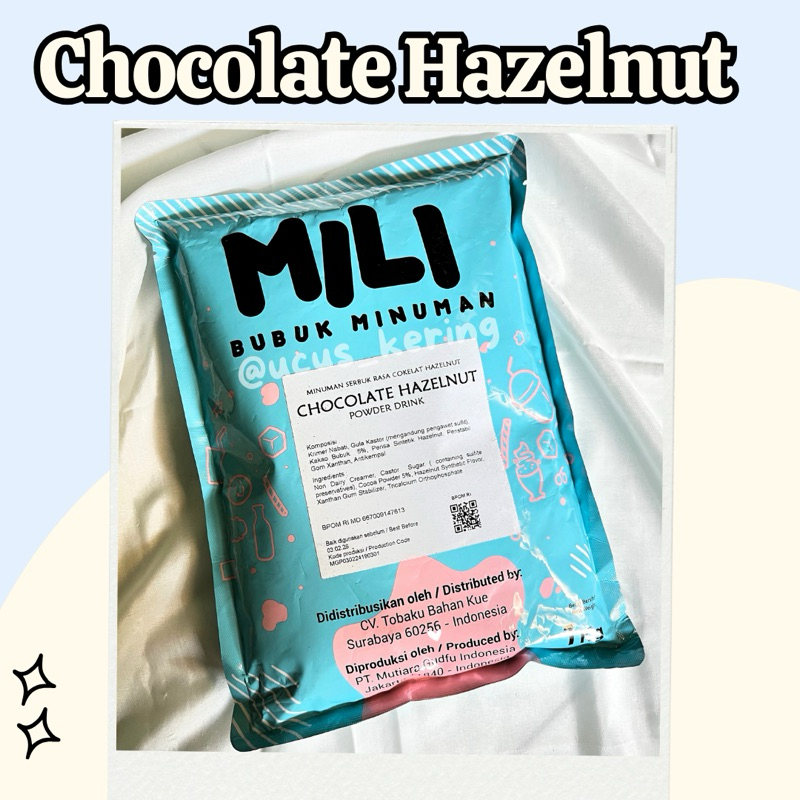 

BUBUK MILI CHOCOLATE HAZELNUT KEMASAN 1 KG/ POWDER DRINK