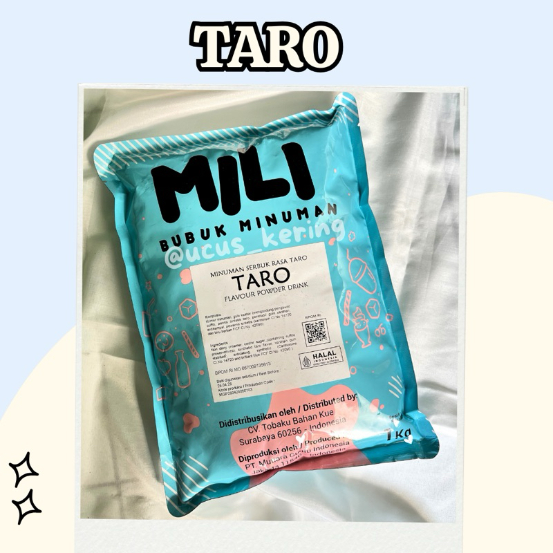 

BUBUK MINUMAN MILI TARO KEMASAN 1 KG / POWDER DRINK