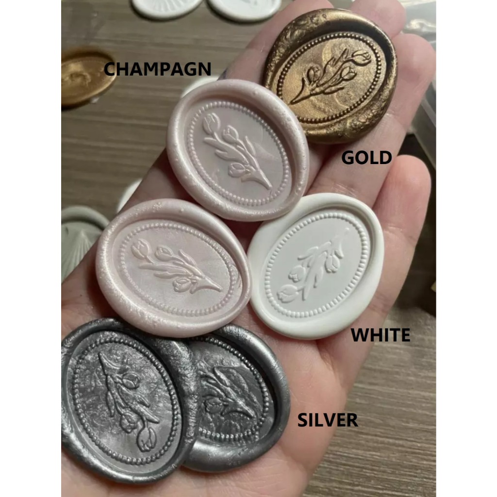 

Azalea - 1 Pcs Wax Seal Sticker Undangan WAXSEALCOIN Vintage / Tanpa Minimum / 1 Pcs/ Termasuk Double tape / Lilin Wax Seal Vintage